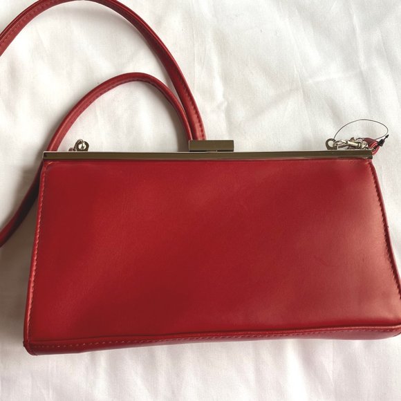 New Vintage Isaac Mizrahi for Target Red Leather Clutch - Picture 2 of 5
